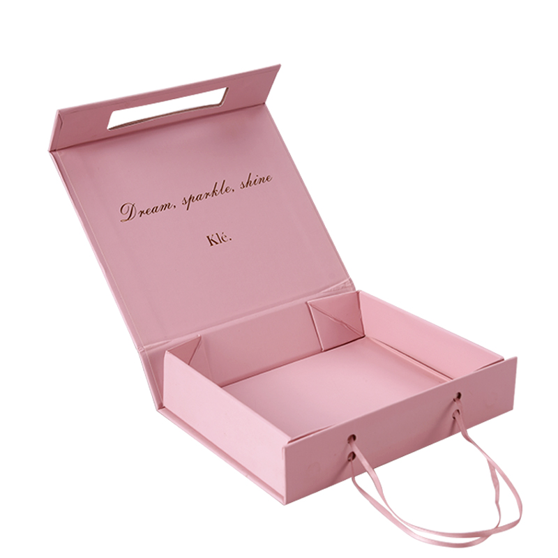 Balení na zakázku Skládací Luxusní magnetický Velký Růžový Zlato Papír Kartonová Dárková Krabička